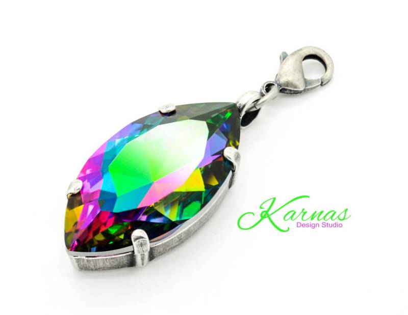 Crystal Electra 32 X 17 Mm Navette Kristall Anhänger K.d.s. Premium Wählen Sie Ihr Finish Karnas Design Studio Large von KarnasDesignStudio
