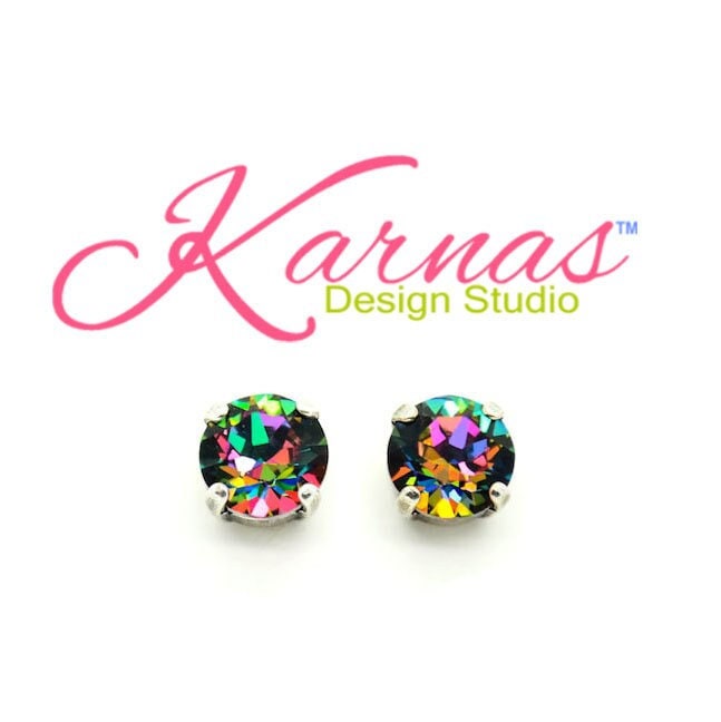 Crystal Electra 8 Mm Ohrstecker Oder Tropfen Ohrringe Kds Premium Kristall Wählen Sie Ihr Finish Karnas Design Studio ™ von KarnasDesignStudio