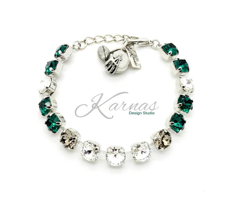 Eagles Pride 8mm Kristall Armband Mit K.d.s. Premium Wählen Sie Ihr Finish Karnas Design Studio Kostenloser Versand von KarnasDesignStudio