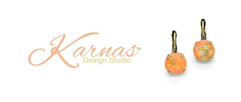 Feuermond Kds Krackle Kollektion 12 Mm Tropfen Oder Ohrstecker Oberfläche Wählen Karnas Design Studio ™ von KarnasDesignStudio