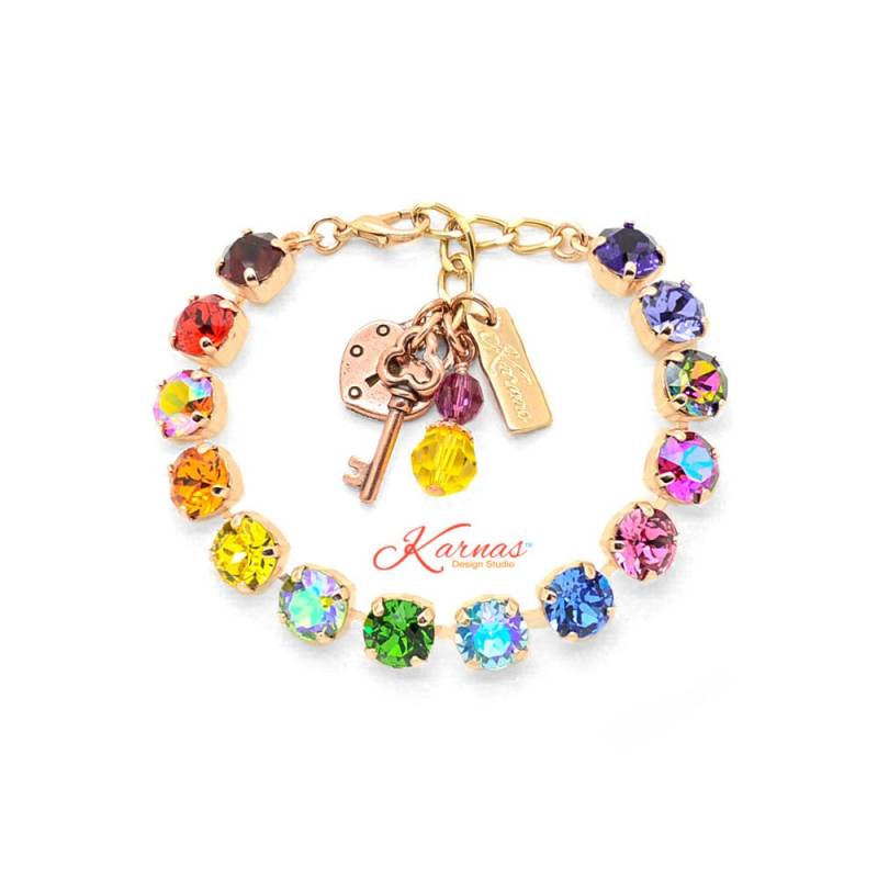 Glücksbringer 8 Mm Bettelarmband Made With K.d.s. Premium Kristall Wählen Sie Ihr Finish Karnas Design Studio ™ von KarnasDesignStudio