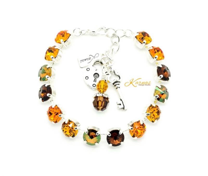 Harvest Delight 8 Mm Bettelarmband Aus K.d.s. Premium Kristall Wählen Sie Ihr Finish Karnas Design Studio von KarnasDesignStudio