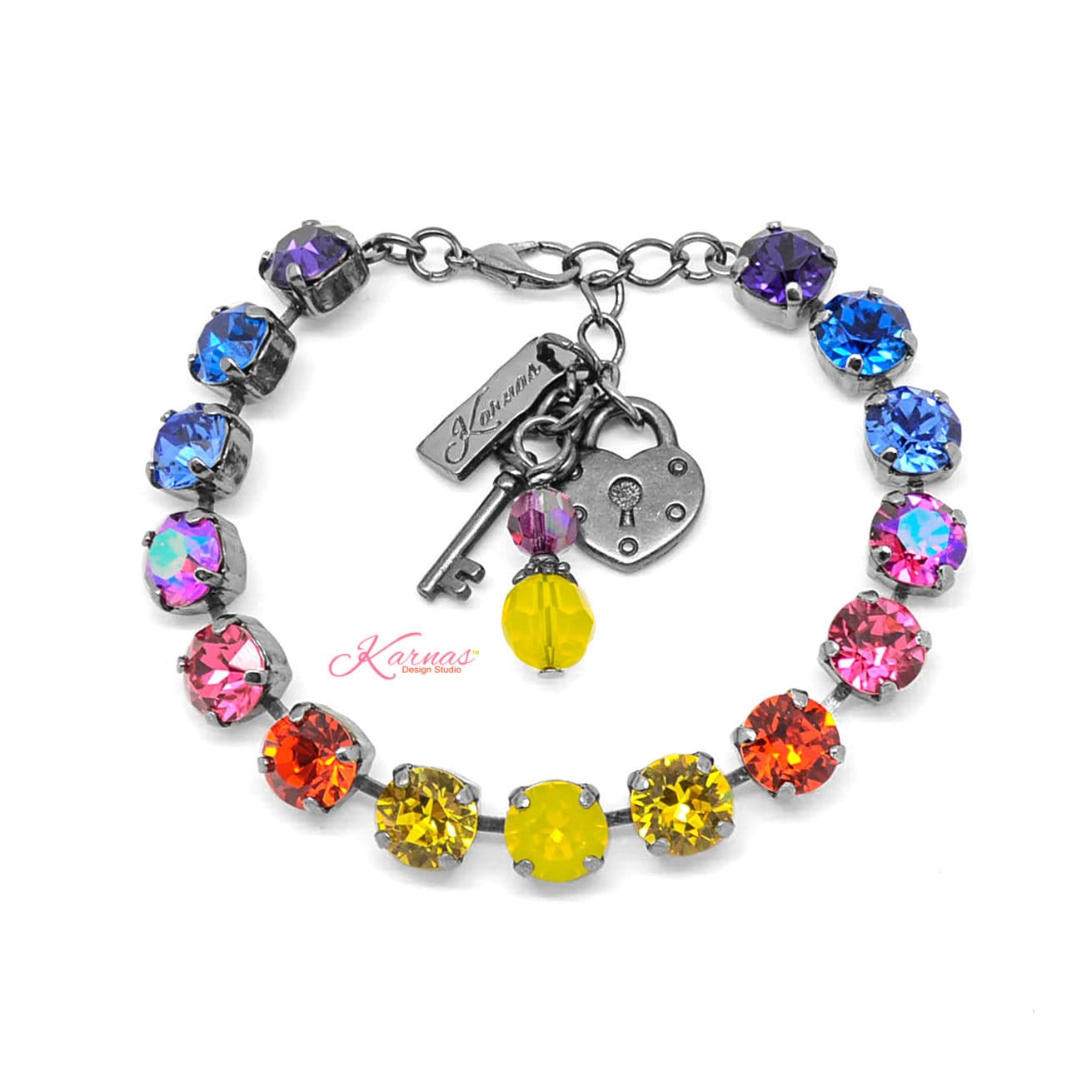 Hawaiian Sunset 8mm Bettelarmband K.d.s. Premium Kristall Wählen Sie Ihr Finish Karnas Design Studio ™ von KarnasDesignStudio