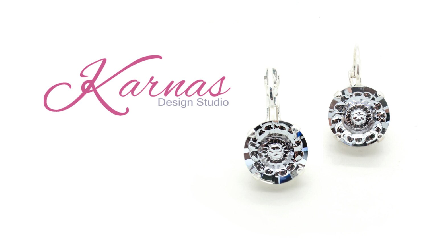 Light Mauve 12 Mm Vision Cut Tropfen Oder Ohrstecker Mit K.d.s. Premium Kristall Wählen Sie Ihr Finish Karnas Design Studio ™ von KarnasDesignStudio