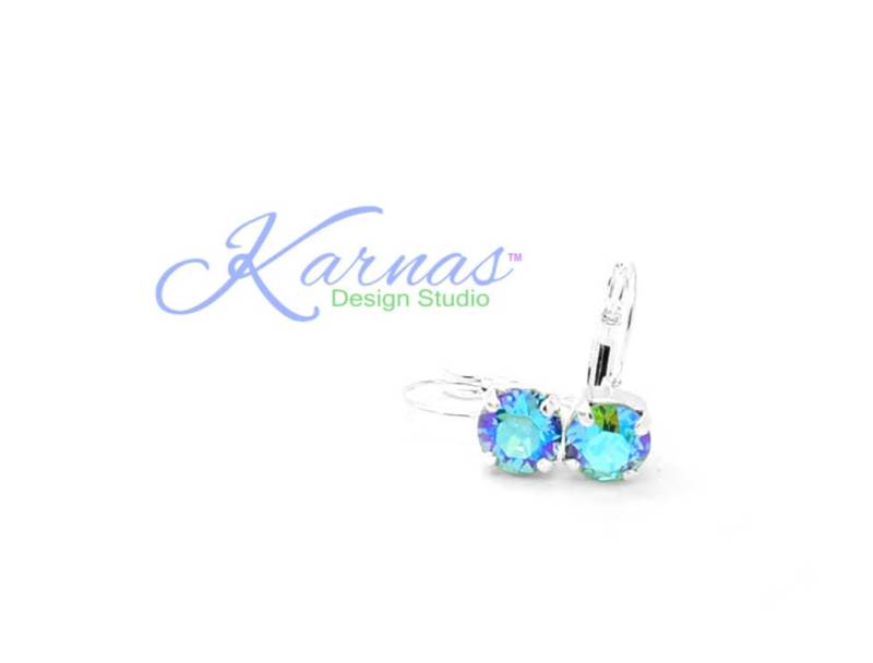 Light Turquoise Glacier Tropfen Oder Ohrstecker K.d.s. Premium Kristall Wählen Sie Ihr Finish Karnas Design Studio ™ von KarnasDesignStudio
