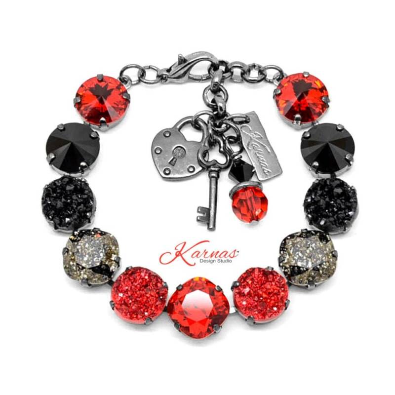 Misfit Of Punk 12 Mm Mixed Media Armband Mit K.d.s. Premium Kristall Wählen Sie Ihr Finish Karnas Design Studio ™ Kostenloser Versand von KarnasDesignStudio