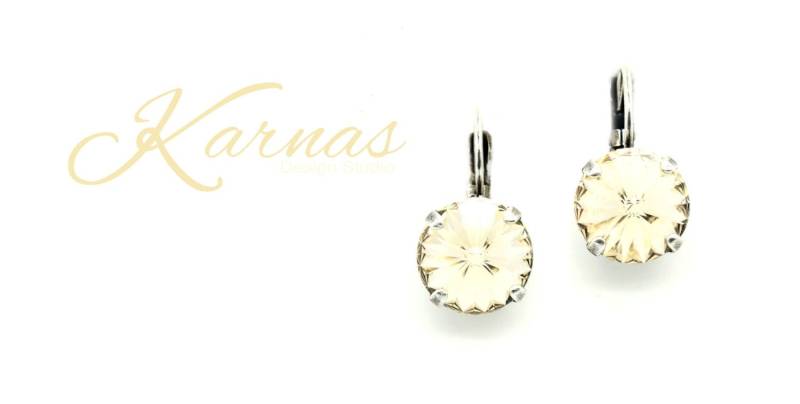 Mittelmeer Sand 12 Mm Ohrstecker Oder Tropfen K.d.s. Premium Kristall Wählen Sie Ihre Fassung Karnas Design Studio von KarnasDesignStudio