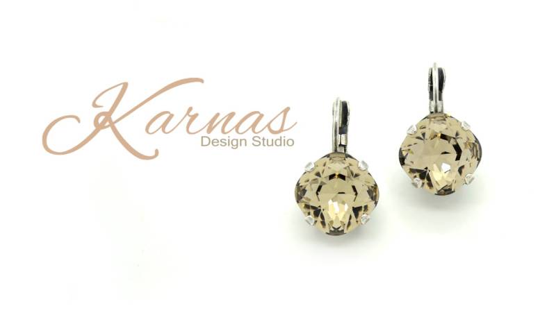 Northwood Brown 12 Mm Kissenschliff Tropfen Oder Ohrstecker Premium Kds Kristall Wählen Sie Ihr Finish Karnas Design Studio ™ von KarnasDesignStudio