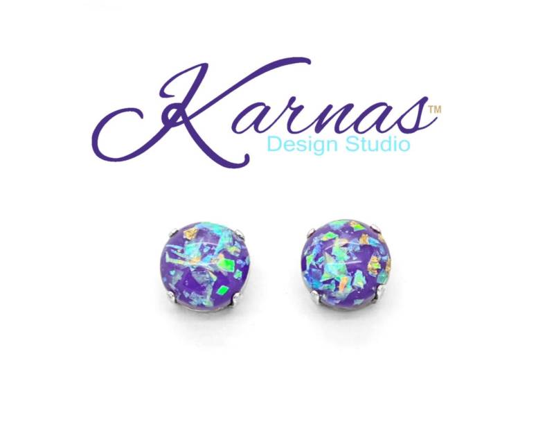 Purple Sky Kds Krackle Kollektion 12 Mm Tropfen Oder Ohrstecker Oberfläche Wählen Karnas Design Studio ™ von KarnasDesignStudio