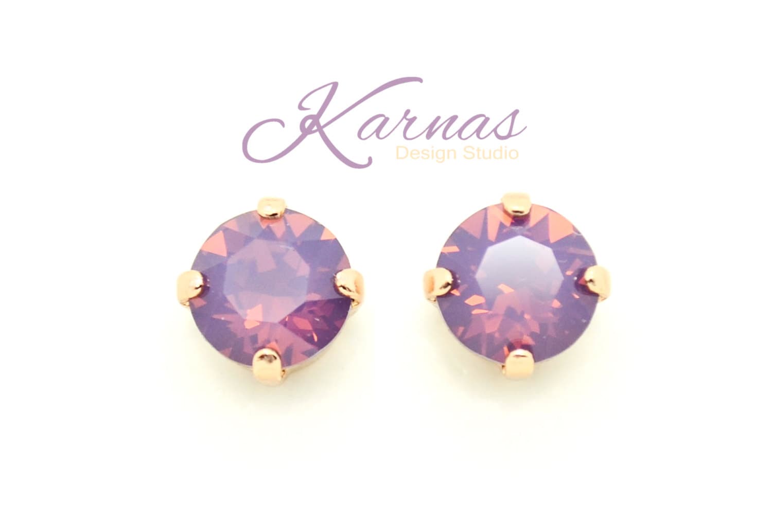 Raspberry Opal 8 Mm Ohrstecker Oder Tropfenohrringe Made With K.d.s. Crystal Wählen Sie Ihr Finish Karnas Design Studio ™ von KarnasDesignStudio