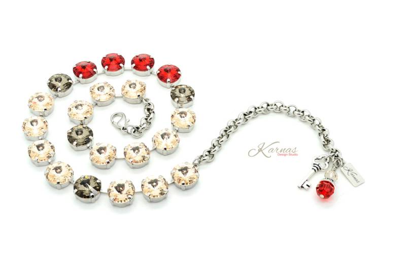 Shades Of Spring 12 Mm Rivoli Halsband Mit K.d.s. Premium Kristall Wählen Sie Ihr Finish Karnas Design Studio von KarnasDesignStudio