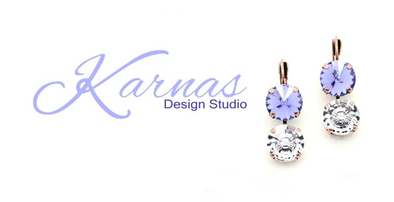 Smoky Mauve 12 Mm Ohrringe K.d.s. Premium Kristall Wählen Sie Ihr Finish Karnas Design Studio von KarnasDesignStudio