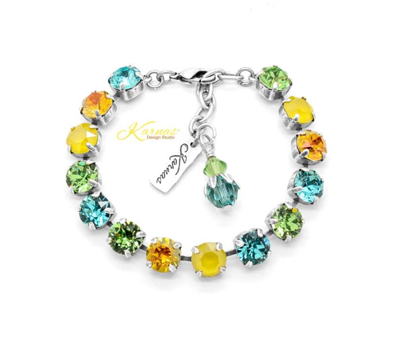 Spring Pine 8 Mm Karabinerverschluss-Armband Mit K.d.s. Premium Kristall Wählen Sie Ihr Finish Karnas Design Studio ™ von KarnasDesignStudio