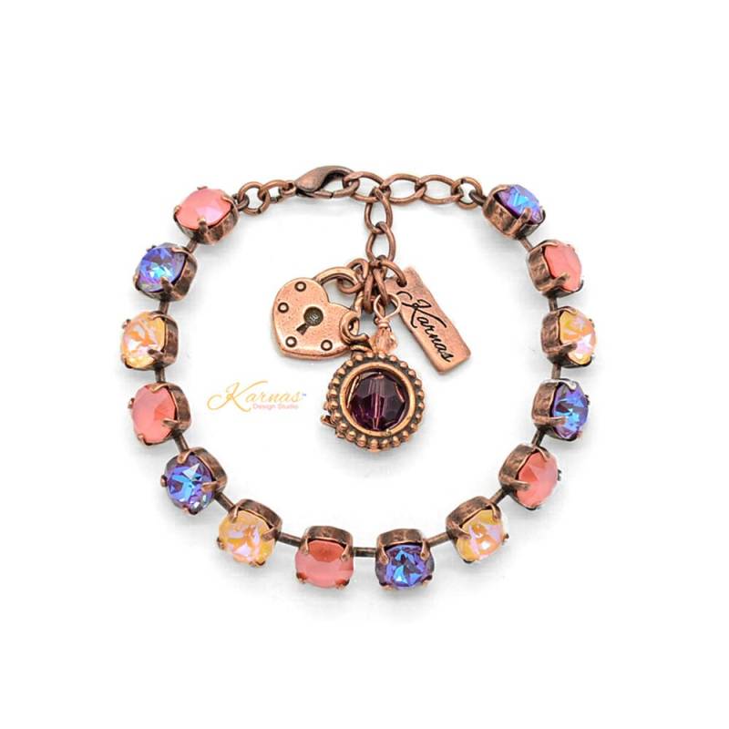 Sweet Georgia Peach 8 Mm Bettelarmband K.d.s. Premium Kristall Wählen Sie Ihr Finish Karnas Design Studio ™ von KarnasDesignStudio