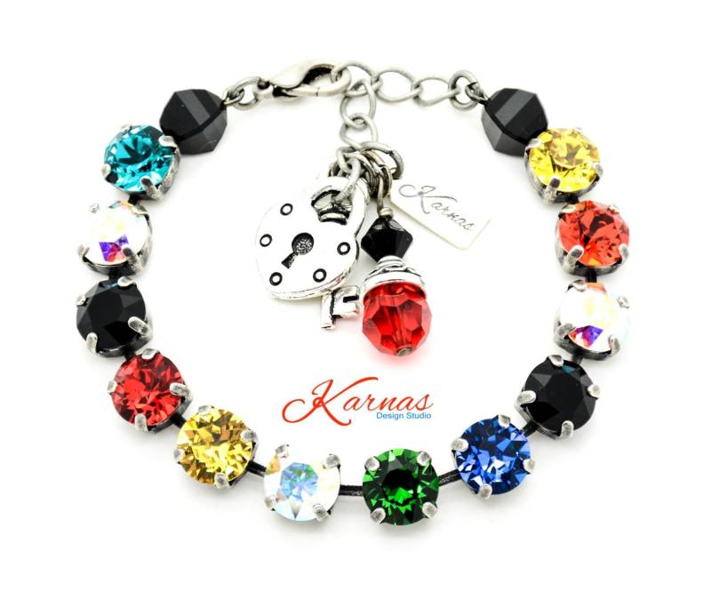 Utopia 8 Mm Bettelarmband Aus K.d.s. Premium Kristall Wählen Sie Ihr Finish Karnas Design Studio von KarnasDesignStudio