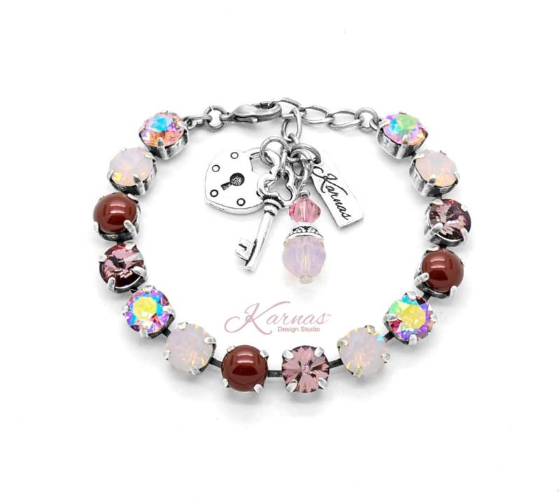 Vintage Bouquet 8 Mm Bettelarmband Made With K.d.s. Premium Crystal Wählen Sie Ihr Finish Karnas Design Studio ™ von KarnasDesignStudio
