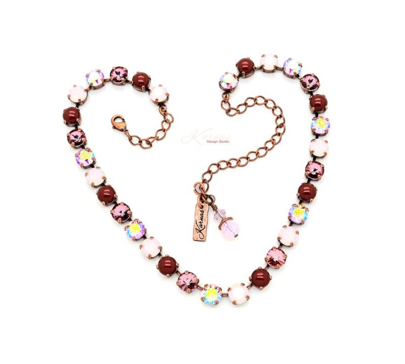 Vintage Bouquet 8 Mm Kristall & Perlenkette K.d.s. Premium Wählen Sie Ihr Finish Karnas Design Studio ™ von KarnasDesignStudio