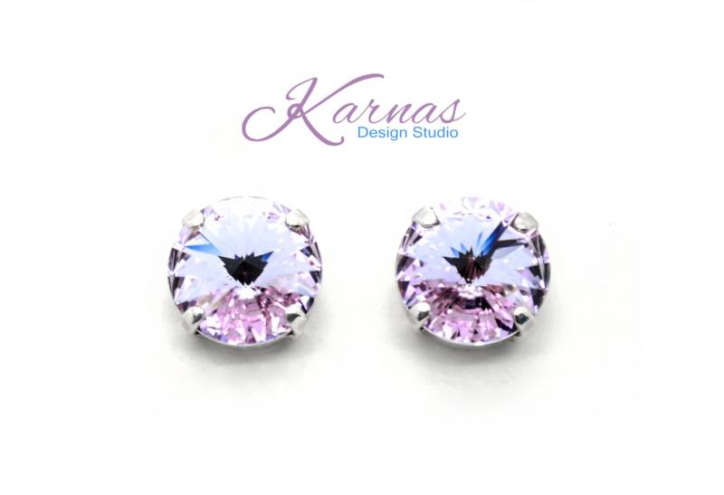 Violet 12 Mm Rivoli Ohrstecker Oder Pfosten Ohrringe Gemacht Mit K.d.s. Premium Kristall Wählen Sie Ihr Finish Karnas Design Studio ™ von KarnasDesignStudio