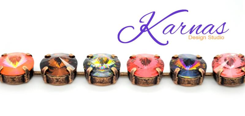 Volcanic Eruption 12 Mm Kds Armband Mit K.d.s. Premium Kristall Wählen Sie Ihr Metall Karnas Design Studio ™ von KarnasDesignStudio