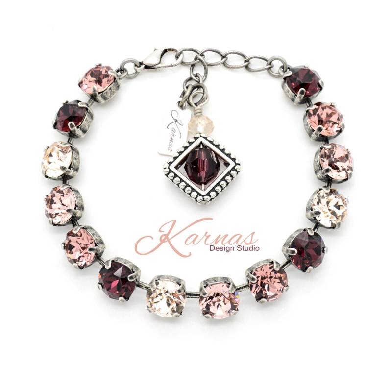 "Warm Tones 8 Mm Armband Mit "K.d.s." Premium Kristall Wählen Sie Ihr Finish Karnas Design Studio ™ von KarnasDesignStudio