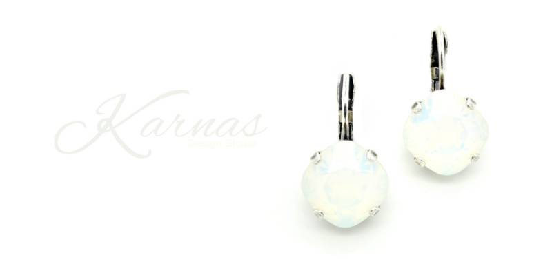 White Opal 12 Mm Kissenschliff Tropfen Oder Ohrstecker K.d.s. Premium Kristall Wählen Sie Ihre Fassung Karnas Design Studio ™ von KarnasDesignStudio