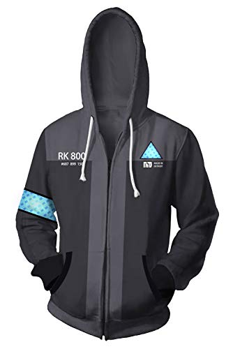 Detroit: Become Human Connor RK800 Coat Kapuzenpullover Schwarz S von Karnestore