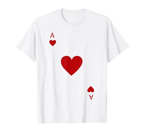 Damen Kartenspiel Kostüm Lustig Witzig Spielkarte Herz Ass T-Shirt Damen Kartenspiel Kostüm Lustig Witzig Spielkarte Herz Ass T-Shirt von Karneval Alaaf Helau Altweiber Fasching Kostüm