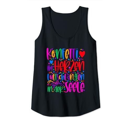Damen Konfetti im Herzen - Karneval Fastnacht Fasching Party Motto Tank Top Damen Konfetti im Herzen - Karneval Fastnacht Fasching Party Motto Tank Top von Karneval Fasching Fastnacht Fasenacht Fasnacht