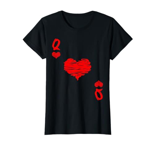 Herz Dame Kostüm Karneval Frauen Der Herzen Valentinstag T-Shirt Herz Dame Kostüm Karneval Frauen Der Herzen Valentinstag T-Shirt von Karneval Fasching Kartenspiel Poker Verkleidung