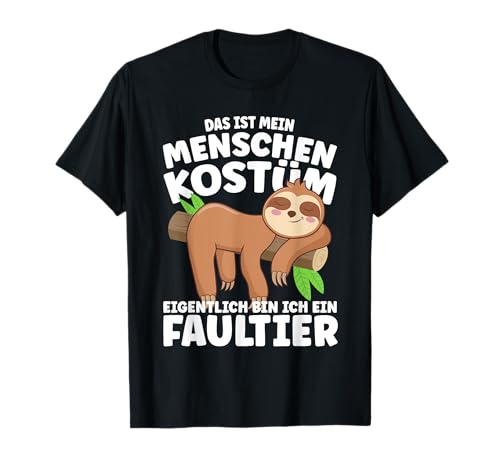 Fasching Karneval Faschingskostüm Faultier Kostüm Kinder T-Shirt von Karneval Fasching Kostüm Faultier Kinderfasching