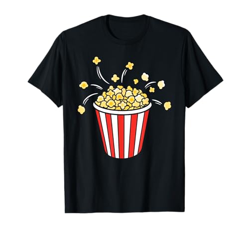 Popcorn Retro Verkleidung Fastnacht Kinder Damen Lustiges T-Shirt von Karneval Fasching Kostüm Frauen Männer Halloween