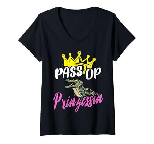 Damen PASS - OP Prinzessin Karneval Fasching Prinzessin T-Shirt mit V-Ausschnitt Damen PASS - OP Prinzessin Karneval Fasching Prinzessin T-Shirt mit V-Ausschnitt von Karneval Fasching Prinzessin Designs