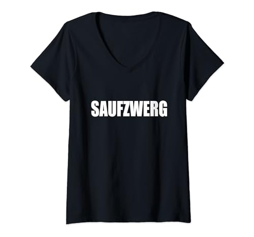 Damen Saufzwerg - Kölle Alaaf Konfetti Karneval Fashingumzug T-Shirt mit V-Ausschnitt Damen Saufzwerg - Kölle Alaaf Konfetti Karneval Fashingumzug T-Shirt mit V-Ausschnitt von Karneval Fashing Konfetti Party Alaaf Kostüm
