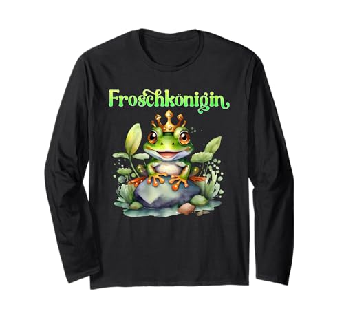 Froschkostüm FROSCHKÖNIGIN Lustiges Karneval Frauen Langarmshirt Froschkostüm FROSCHKÖNIGIN Lustiges Karneval Frauen Langarmshirt von Karneval Geschenk Frosch Shirt Fasching Kostüm