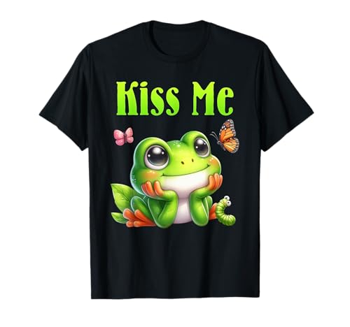Froschkostüm Männer KISS ME Lustiges Frosch Karneval T-Shirt Froschkostüm Männer KISS ME Lustiges Frosch Karneval T-Shirt von Karneval Geschenk Frosch Shirt Fasching Kostüm