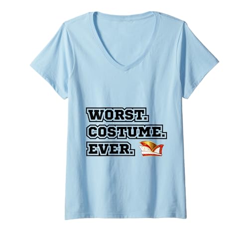 Damen Worst Costume Ever Funny Karneval Zitat T-Shirt mit V-Ausschnitt Damen Worst Costume Ever Funny Karneval Zitat T-Shirt mit V-Ausschnitt von Karneval Humor Costume Fail Party Vibes