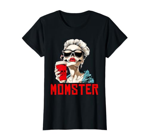 Momster Outfit Mama Zombie Halloween Kostüm Fasching Mutter T-Shirt Momster Outfit Mama Zombie Halloween Kostüm Fasching Mutter T-Shirt von Karneval Kostüm Mamas Geburtstag Muttertag Damen