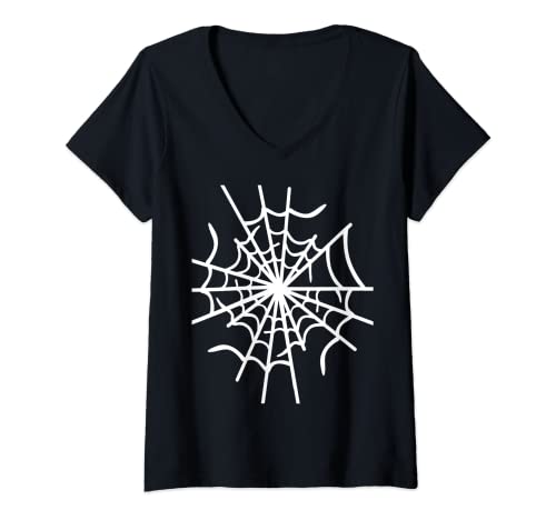 Damen Spinne Kostüm Spinnennetz Spinnenkostüm Halloween Spinnen T-Shirt mit V-Ausschnitt Damen Spinne Kostüm Spinnennetz Spinnenkostüm Halloween Spinnen T-Shirt mit V-Ausschnitt von Karneval Paarkostüme Partnerkostüme Partnerlook