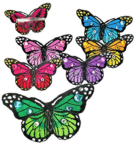 KarnevalsTeufel Accessoire Schmetterling Haarclip ca. 7,5 x 4,5 cm Haarschmuck Spange, Haarklammer 1 Stück von KarnevalsTeufel.de