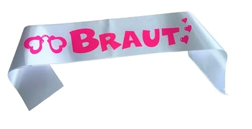 KarnevalsTeufel Jungesellinnenabschied JGA Team Braut Bride to be Party Tüllrock & Schärpe Bachelorette Hen Party versch. Variationen große Auswahl (Schärpe "Braut" weiß) von KarnevalsTeufel.de