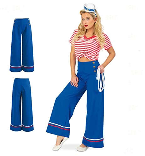 KarnevalsTeufel Matrosen Hose für Damen Sailor Seefahrt Kapitän Seemanns Frau (34) von KarnevalsTeufel.de