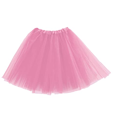 KarnevalsTeufel Tüllrock Damen Kostüm Tutu Petticoat Party Ballett Rockabilly Tanz Rock (Rosa) von KarnevalsTeufel.de