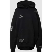 Karo Kauer Oversized Hoodie mit Label-Prints in Black, Größe M von Karo Kauer