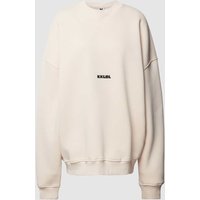 Karo Kauer Oversized Sweatshirt mit Label-Stitching Modell 'Sold Out' in Offwhite, Größe XL von Karo Kauer