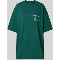 Karo Kauer Oversized T-Shirt mit Motiv- und Statement-Print in Dunkelgruen, Größe XL von Karo Kauer