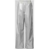 Karo Kauer Stoffhose mit elastischem Bund in Silber, Größe L von Karo Kauer