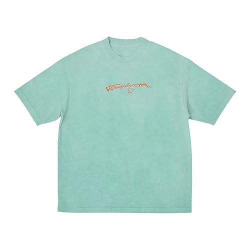 Karol G Offizielles Tropicoqueta Merch Stone Wash T-Shirt, Blaugrün/Ein Hauch von Paradies (Trace of Paradise), L von Karol G