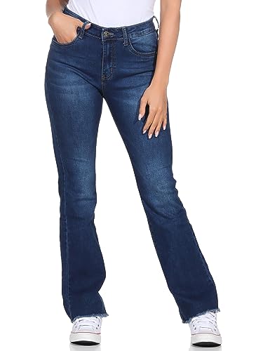 Karostar trendy Damenjeans im Boyfriends Style/Chino in aktuellen Farben/Hüfthose Stretch Schlag 892 (as3, Waist, Numeric_40, Regular, Regular, Blau 8920) von Karostar