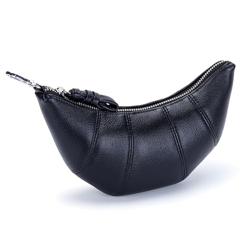 Karoukee Kuh Horn Geldbeutel für Frauen, Echtes Leder Handytasche, Damen Stilvolle Clutch Tasche, Mini Schultertasche, Einzigartige Geldbörse mit Abnehmbarem Riemen von Karoukee