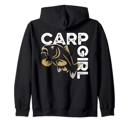 Carp Girl - Karpfenangeln Kleidung Karpfen Frauen Anglerin Kapuzenjacke Carp Girl - Karpfenangeln Kleidung Karpfen Frauen Anglerin Kapuzenjacke von Karpfen Angelkleidung für Frauen